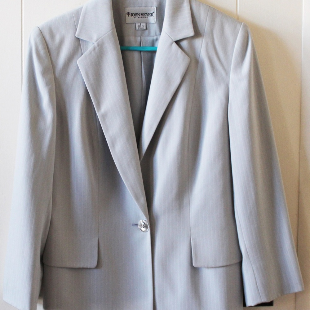 John Meyer of Norwich Gray Pin-Stripe Suit